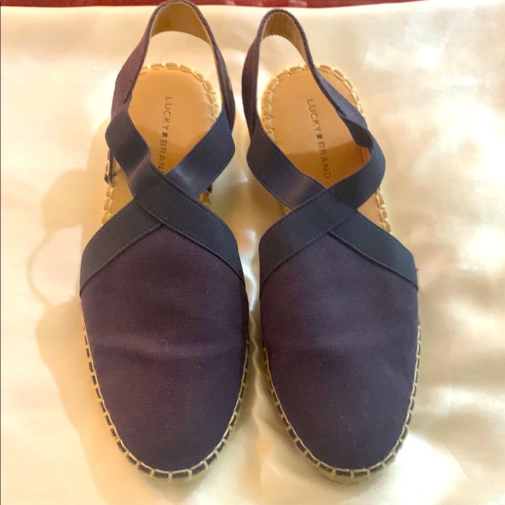 Lucky Brand Women's Dark Blue Espadrille Flats